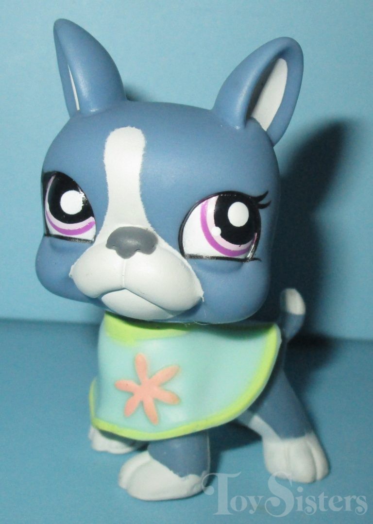 Littlest Pet Shop – Figurine Chien Boston Terrier #1380 – Occasion (parfait Pour Collection)