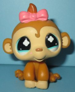 Figurine Littlest Pet Shop LPS #811 - Singe (Monkey) - Occasion - Pour Collection Ou Jeu