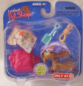 Littlest PET SHOP Authentic dog teckel # 139/307 dachshund