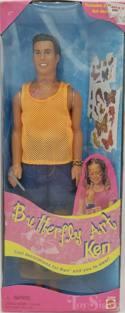 1998 Barbie Butterfly Art Ken - Toy Sisters