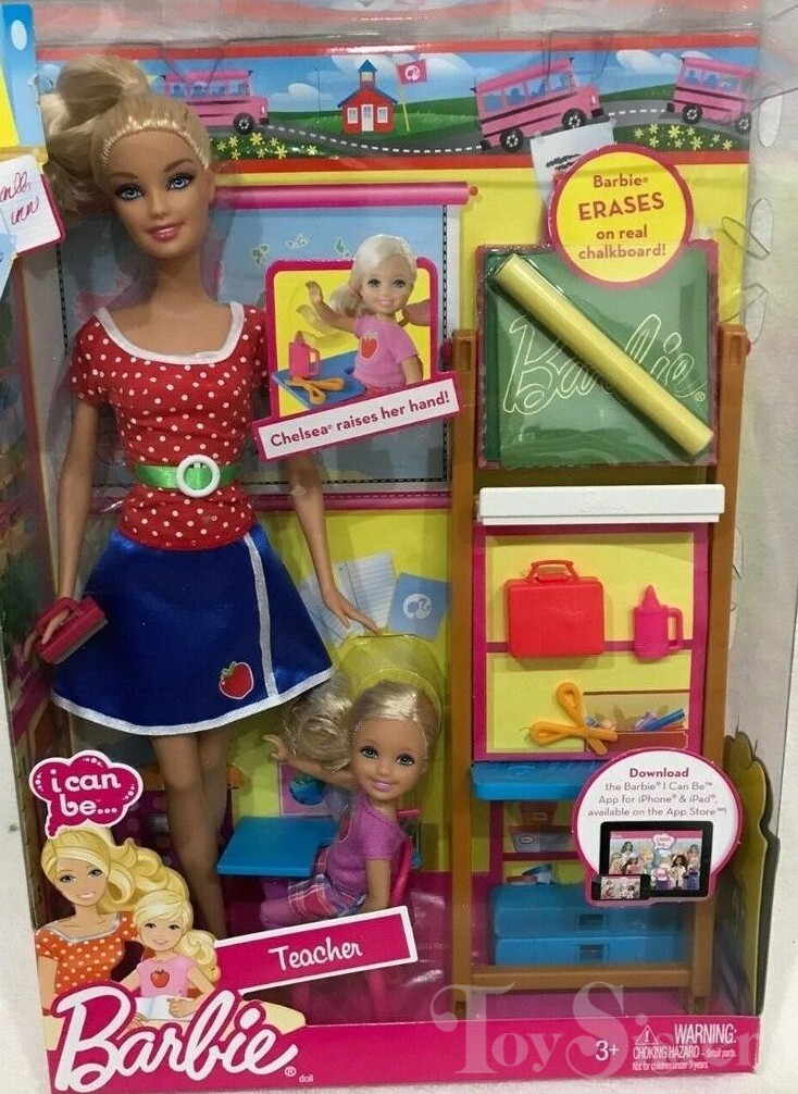 2011/2012 I Can Be Teacher Barbie & Chelsea Toy Sisters