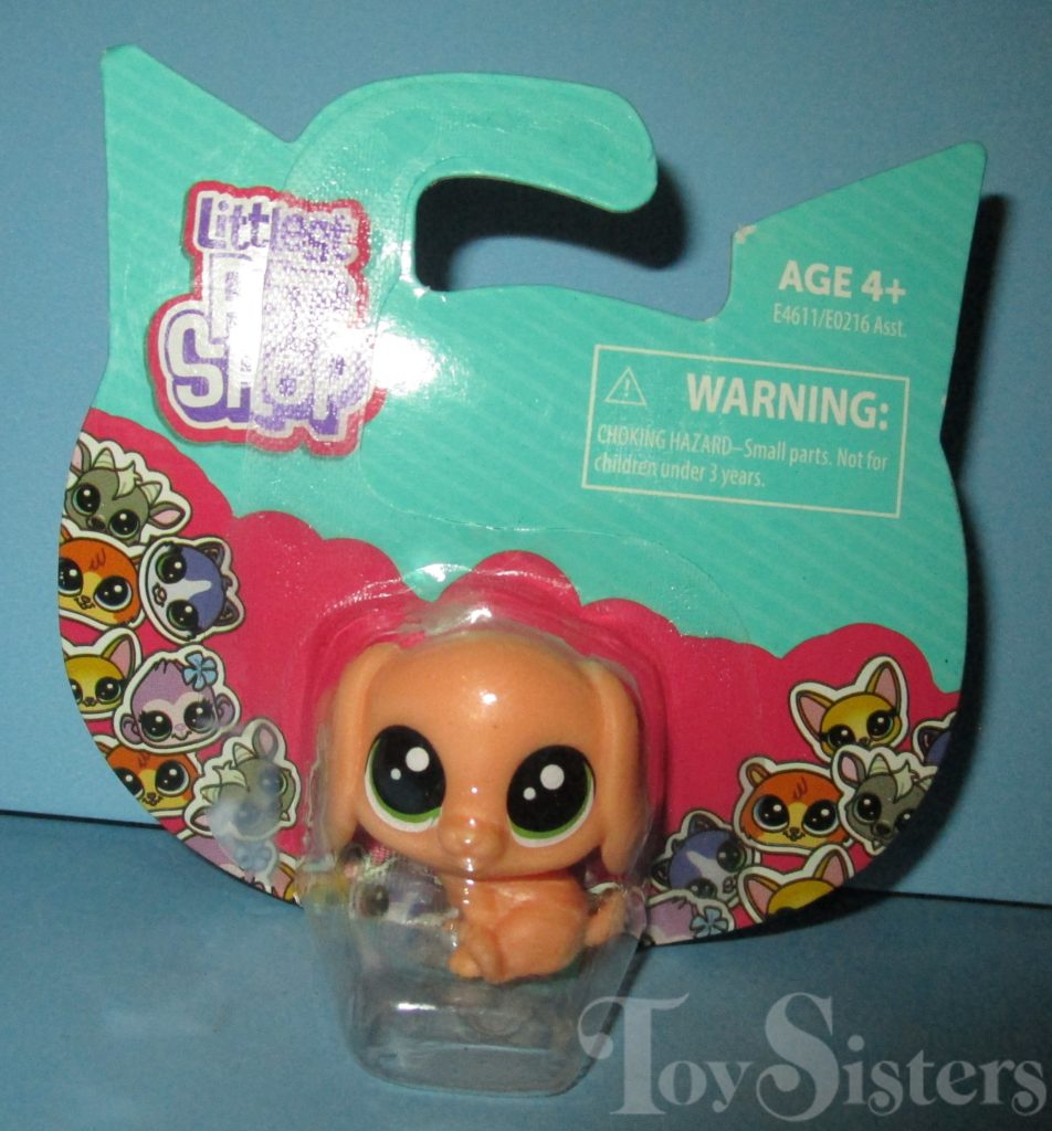Littlest Pet Shop Mini Single Orange Puppy Toy Sisters