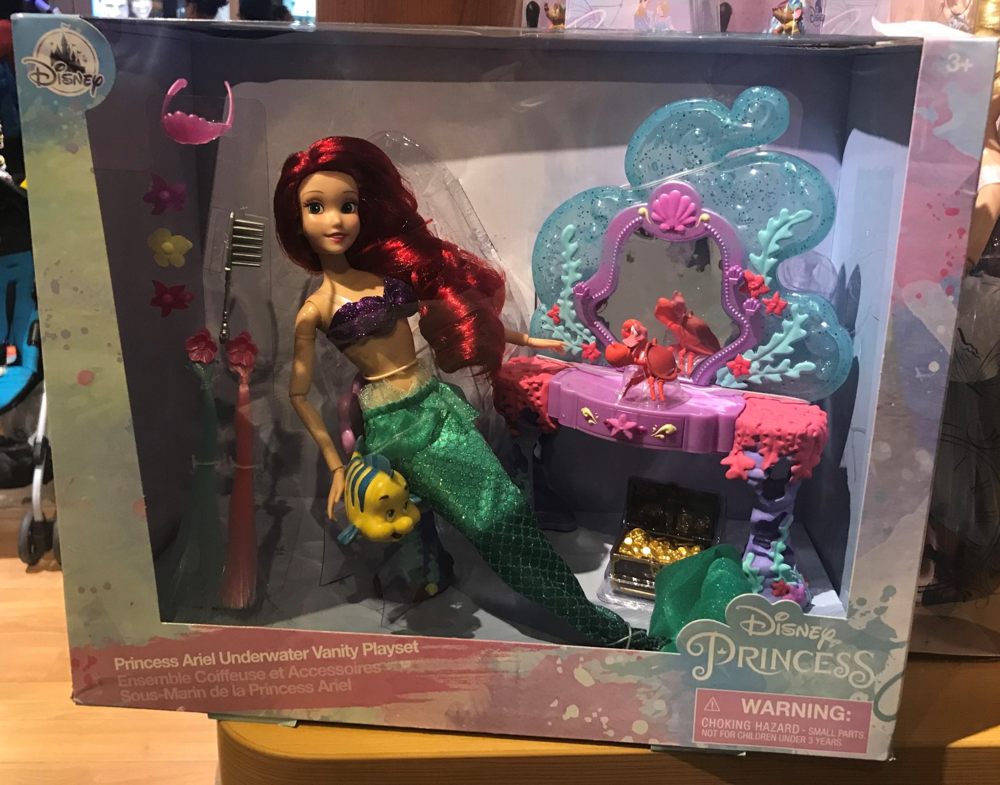 Disney Store Little Mermaid Ariel Underwater Vanity Playset Diorama