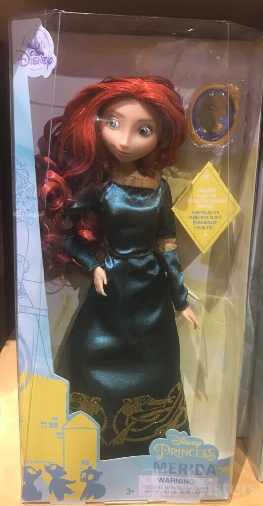 NEW Disney Store Princess Merida Classic Doll & Pendant NIB Brave 