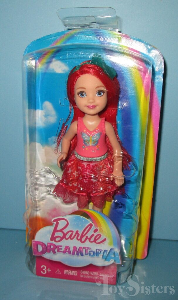 BARBIE DREAMTOPIA RAINBOW COVE RED SPRITE CHELSEA DOLL Damaged Packaging 