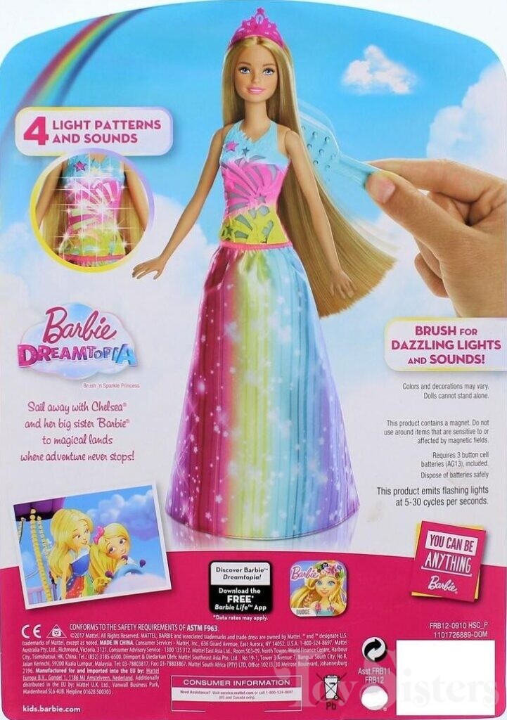 2016/2017 Dreamtopia Brush 'n Sparkle Princess Barbie (FRB12 