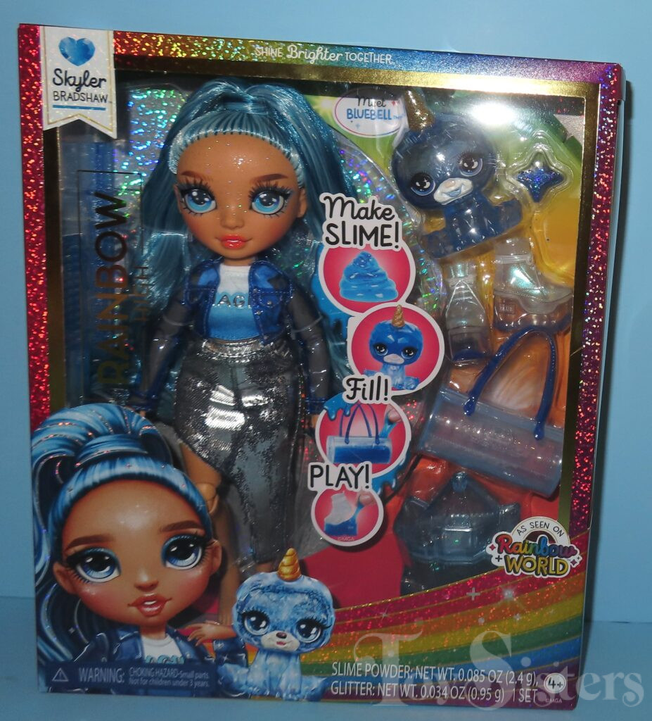 RAINBOW HIGH FASHION Doll With Slime & Pet - Skyler (Blue) - 28 Cm