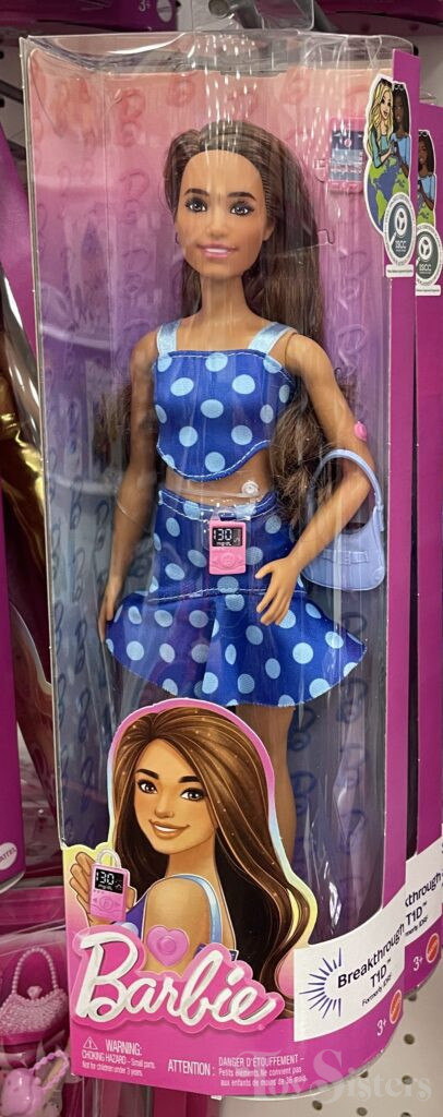 Barbie Fashionistas Doll #242 With Type 1 Diabetes (2025) - Polka Dot Outfit, Inclusive Mattel Doll